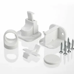 Magnetschloss mit Montagematerial - Weiß