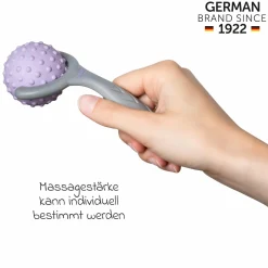 Massageroller Mama mit ergonomischem Griff - Lila Grau