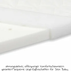 Matratze Classic Fresh für Beistellbett Maxi, Boxspring, Comfort Plus - Weiß - Kollektion 2024