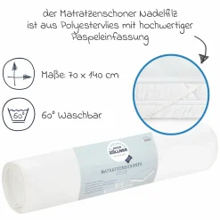 Matratzenschoner Nadelfilz mit Paspeleinfassung 70 x 140 cm
