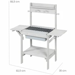 Matschküche BBQ' mit Spielwanne und abnehmbarem Rost - Grau