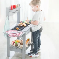 Matschküche BBQ' mit Spielwanne und abnehmbarem Rost - Grau