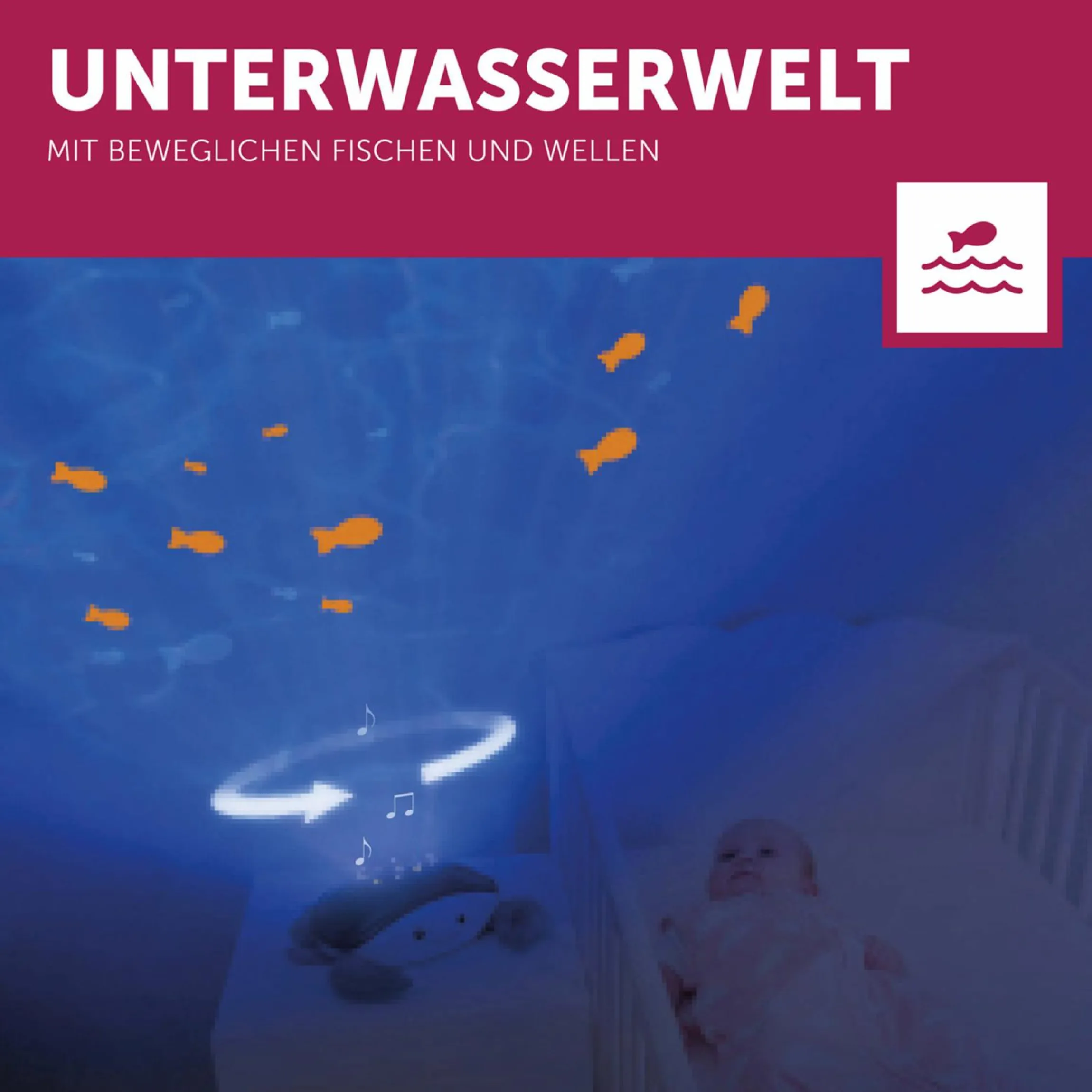 Meeresprojektor mit Musik - Cody die Krabbe