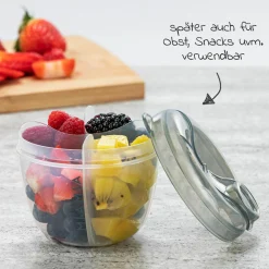 Milchpulverportionierer 4 Kammern - Grau