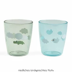 Mini Glas 3er Pack - Happy Clouds - Grün