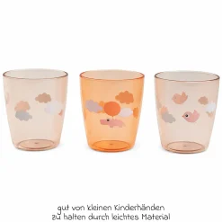 Mini Glas 3er Pack - Happy Clouds - Papaya