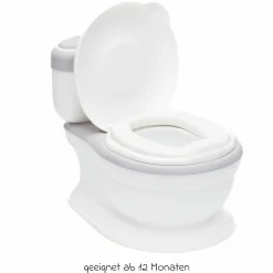 Mini Toilette Marlin mit Spülgeräusch und 6 Melodien, Extrafach inkl. herausnehmbarem Behälter