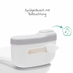 Mini Toilette Marlin mit Spülgeräusch und 6 Melodien, Extrafach inkl. herausnehmbarem Behälter