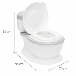 Mini Toilette Marlin mit Spülgeräusch und 6 Melodien, Extrafach inkl. herausnehmbarem Behälter
