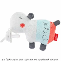 Mini-Kuscheltier mit Schnullerhalter Nilpferd - Loopy & Lotta