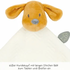 Mini-Schmusetuch 30 cm - Hund Charlie - Vanille