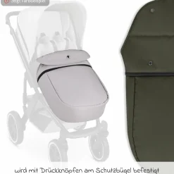 Mitwachsende Beindecke für Kinderwagen - Pure - Avocado - Kollektion 2025
