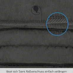 Mitwachsende Beindecke für Kinderwagen - Almond - Kollektion 2025