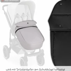 Mitwachsende Beindecke für Kinderwagen - Pure - Coal - Kollektion 2025