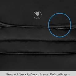 Mitwachsende Beindecke für Kinderwagen - Pure - Coal - Kollektion 2025