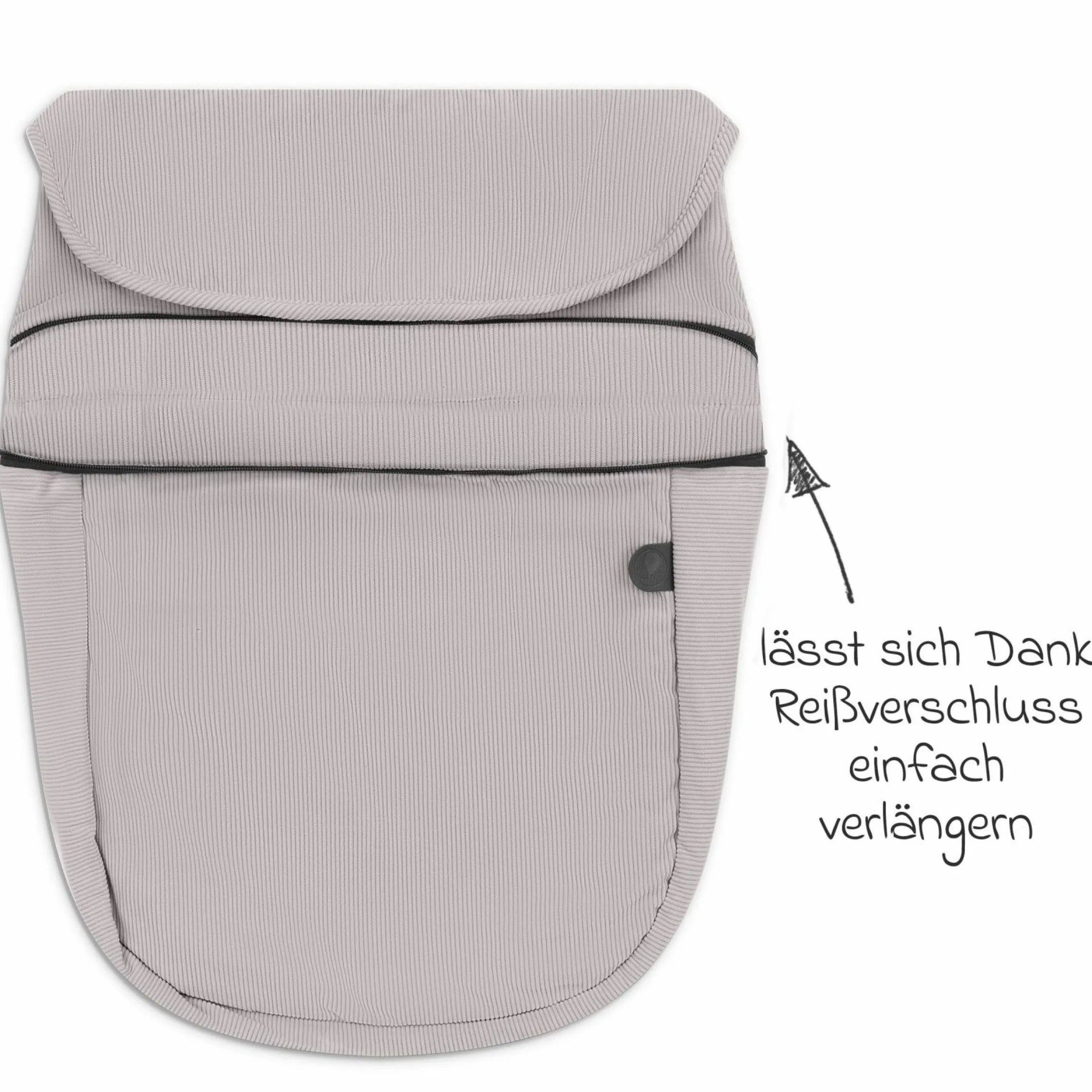 Mitwachsende Beindecke für Kinderwagen - Biscuit