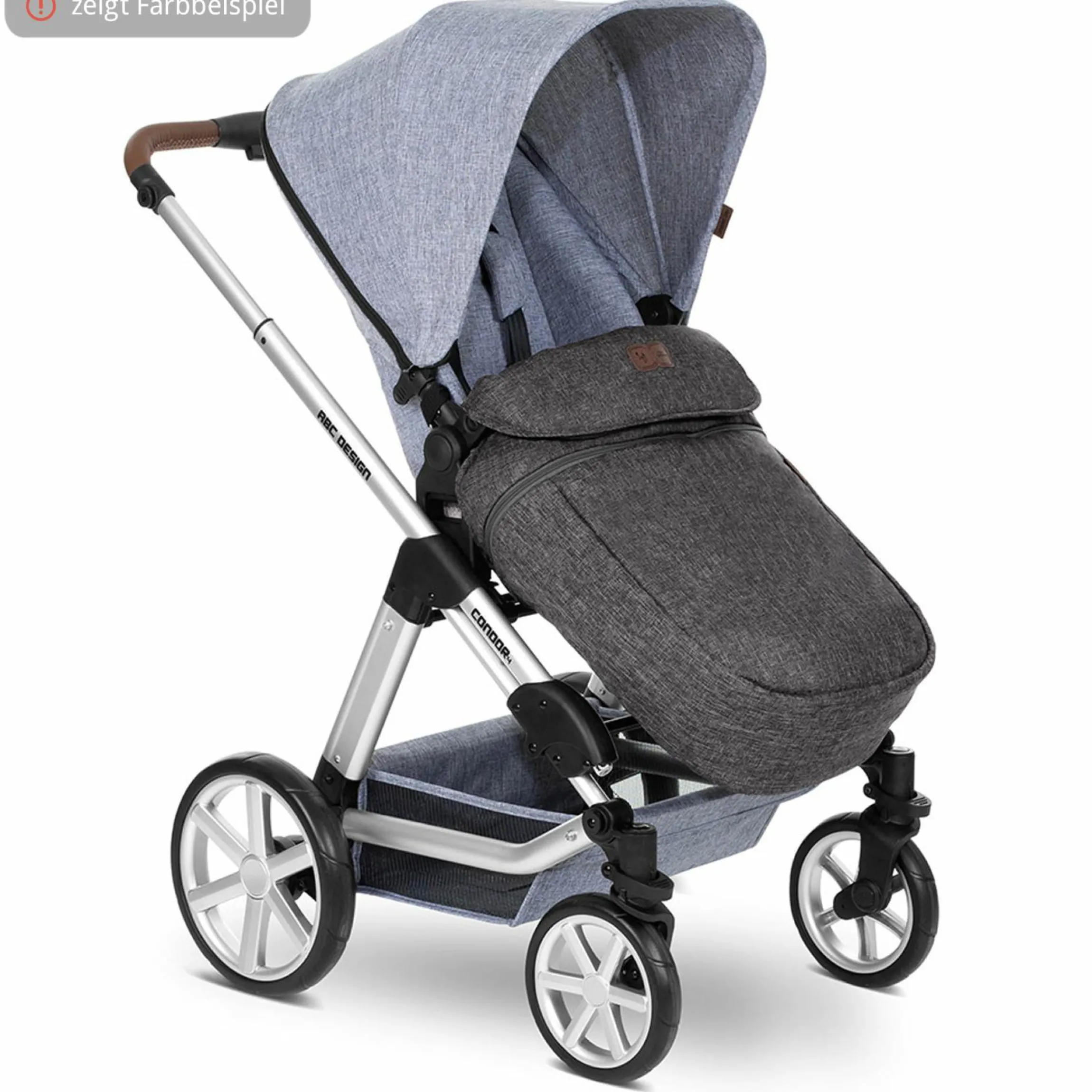 Mitwachsende Beindecke für Kinderwagen - Biscuit