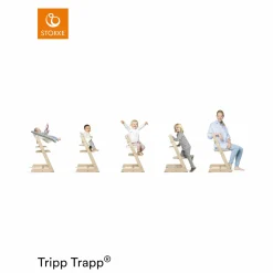 Mitwachsender Treppenhochstuhl Tripp Trapp® Buchenholz lackiert - White / Weiss