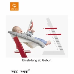 Mitwachsender Treppenhochstuhl Tripp Trapp® Buchenholz lackiert - White / Weiss