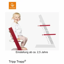 Mitwachsender Treppenhochstuhl Tripp Trapp® Buchenholz lackiert - White / Weiss