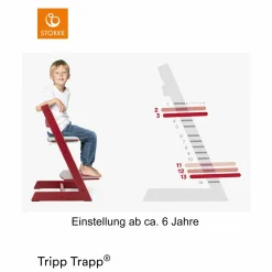 Mitwachsender Treppenhochstuhl Tripp Trapp® Buchenholz lackiert - White / Weiss