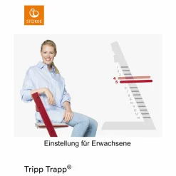 Mitwachsender Treppenhochstuhl Tripp Trapp® Buchenholz lackiert - White / Weiss