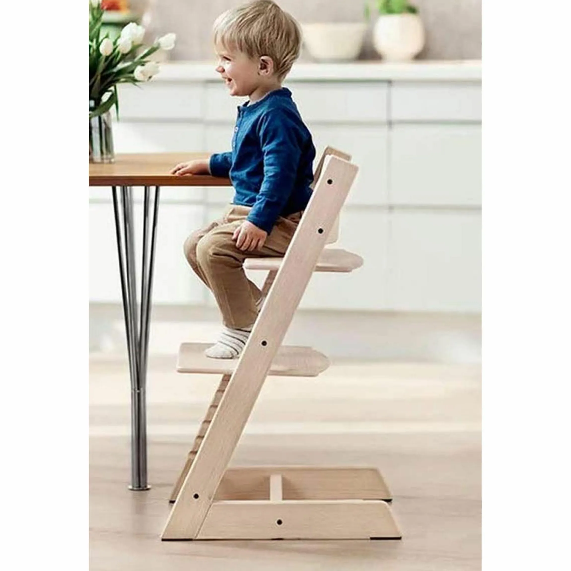 Mitwachsender Treppenhochstuhl Tripp Trapp® Buchenholz - Natural / Natur
