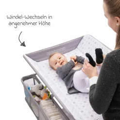 Mobile Wickel-Kombi mit Fächern - Exklusiv Circle - Grau