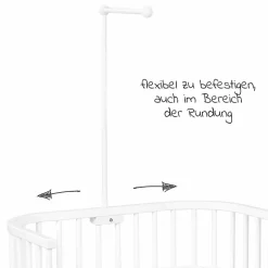 Mobilehalterung für alle Modelle mit Rundstäben - Weiß lackiert - Kollektion 2024