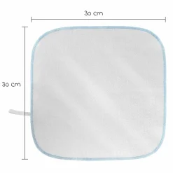 Molton Flanell Baby Waschlappen 9er Pack 30 x 30 cm - Blau Grün