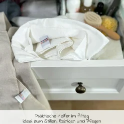 Moltontuch / Moltonwindel 3er Pack 80 x 80 cm - Graphit / Greige / Weiß