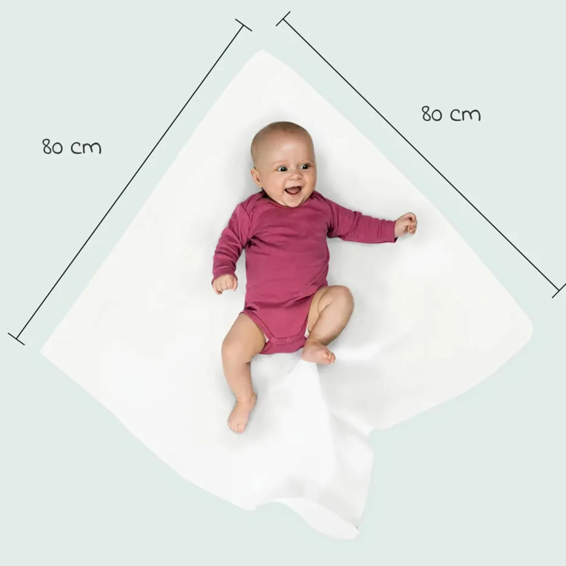 Moltontuch / Moltonwindel 3er Pack 80 x 80 cm - Graphit / Greige / Weiß