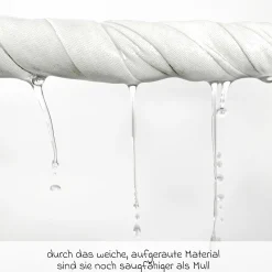 Moltontuch 5er Pack 80 x 80 - Weiß