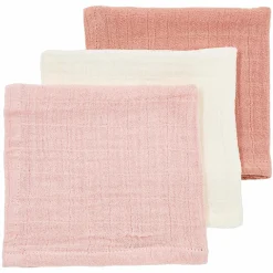 Mulltuch / Waschtuch / Spucktuch 3er Pack Musselin 30 x 30 cm - Soft Rose / Rose