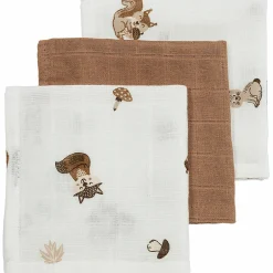 Mulltuch / Waschtuch / Spucktuch 3er Pack 30 x 30 cm - Forest Animals - Toffee