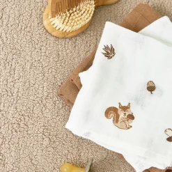 Mulltuch / Waschtuch / Spucktuch 3er Pack 30 x 30 cm - Forest Animals - Toffee