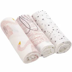 Mulltuch 3er Pack Heavenly Soft Swaddle L - Bambus 80 x 80 cm - Little Water Swan