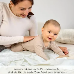 Mulltuch 3er Pack Swaddle M Bio-Baumwolle 60 x 60 cm - Leave - Olive Milky