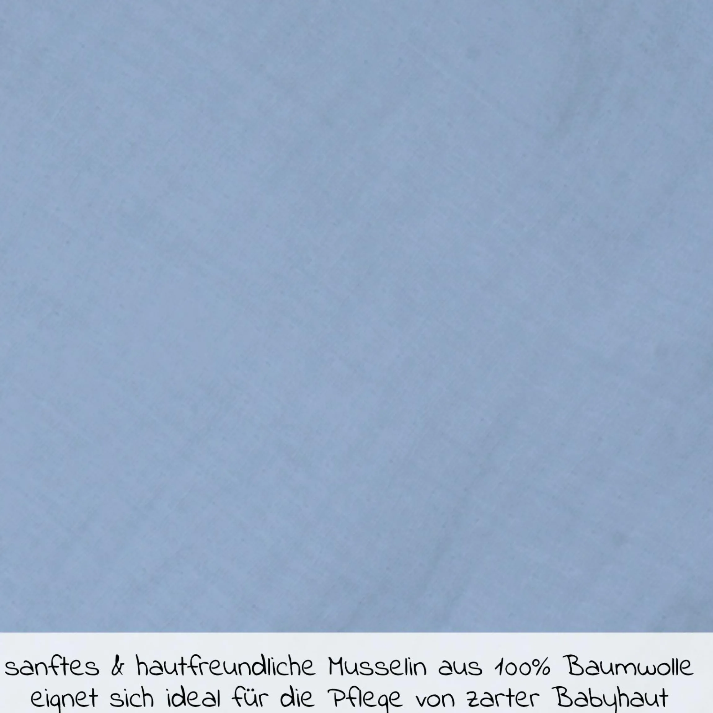Mull-Waschhandschuh 3er Pack - Hellblau Dunkelblau