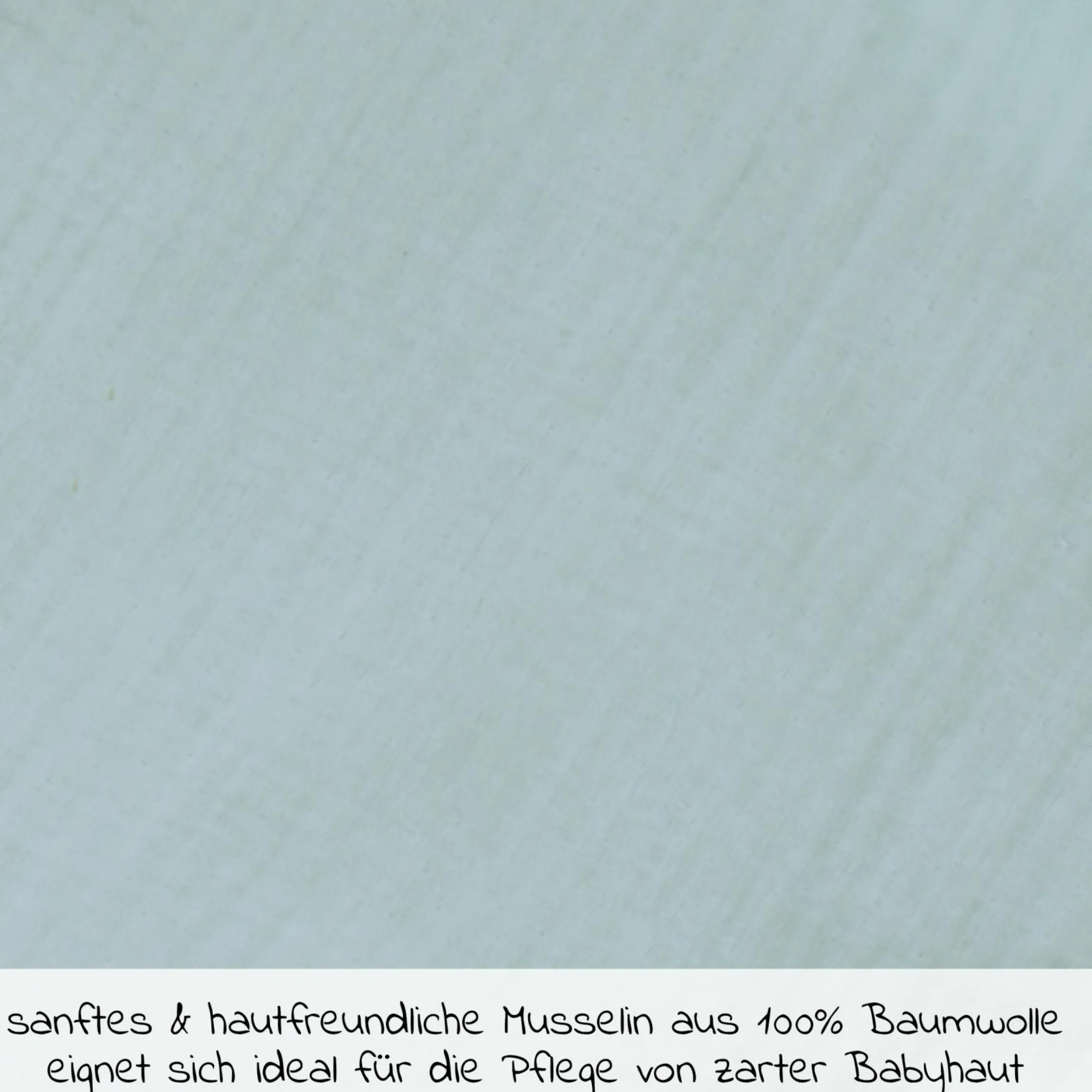 Mull-Waschhandschuh 3er Pack - Mint Eisblau