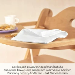 Mull-Waschhandschuh 10er Pack - Weiß