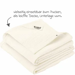 Mullwindel / Mulltuch / Pucktuch 2er Pack Muslin Cloth 70 x 70 cm - Ivory