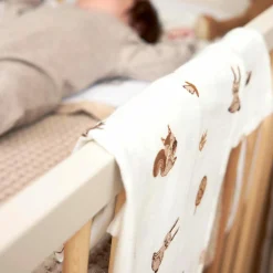 Mullwindel / Mulltuch / Pucktuch / Swaddle 2er Pack 120 x 120 cm - Forest Animals - Toffee