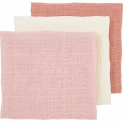Mullwindel / Mulltuch / Pucktuch / Swaddle 3er Pack Musselin 70 x 70 cm - Soft Rose / Rose