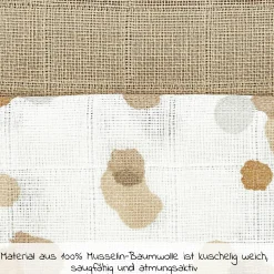 Mullwindel / Mulltuch / Pucktuch / Swaddle 3er Pack 70 x 70 cm - Stains - Sand