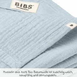 Mullwindel / Mulltuch / Pucktuch 2er Pack Muslin Cloth 70 x 70 cm - Baby Blue