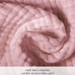 Mullwindel / Mulltuch / Spucktuch / Pflegetuch 9er Pack 40 x 40 cm - Orchidee / Puder / Weiß