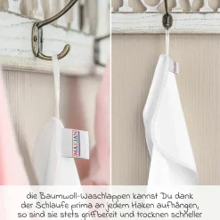 Mullwindel / Mulltuch / Spucktuch / Pflegetuch 9er Pack 40 x 40 cm - Orchidee / Puder / Weiß