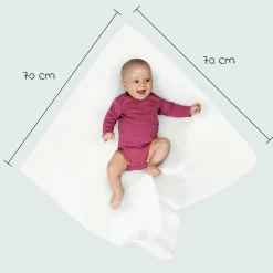 Mullwindel / Mulltuch 4er Pack 70 x 70 cm - Weiß / Mint / Icegreen / Grau