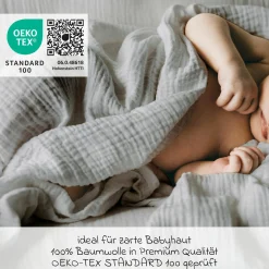 Mullwindel / Mulltuch 8er Pack 70 x 70 cm - Icegreen / Mint / Beige / Taupe